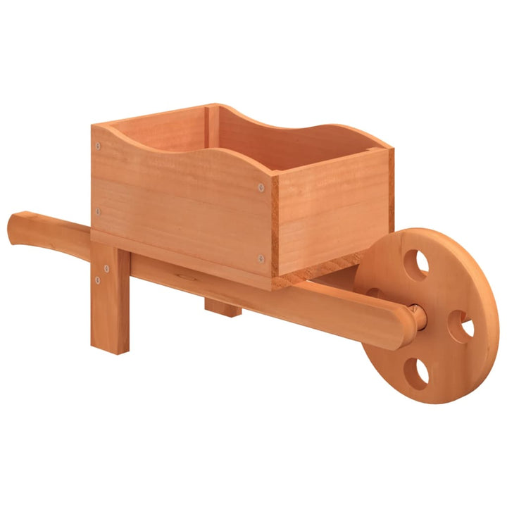 Jardiniere Tip Roabă, 2 Buc., 47X15X19 Cm, Lemn Masiv De Brad