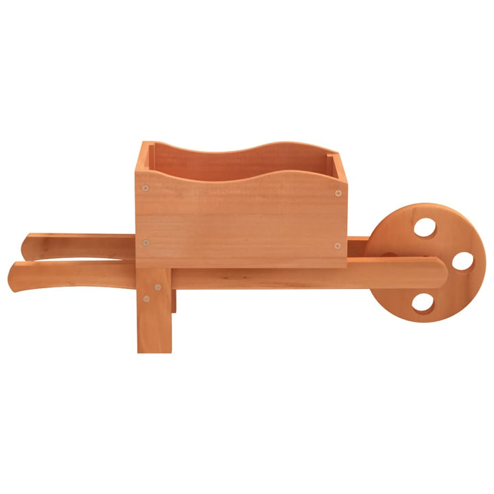 Jardiniere Tip Roabă, 2 Buc., 47X15X19 Cm, Lemn Masiv De Brad