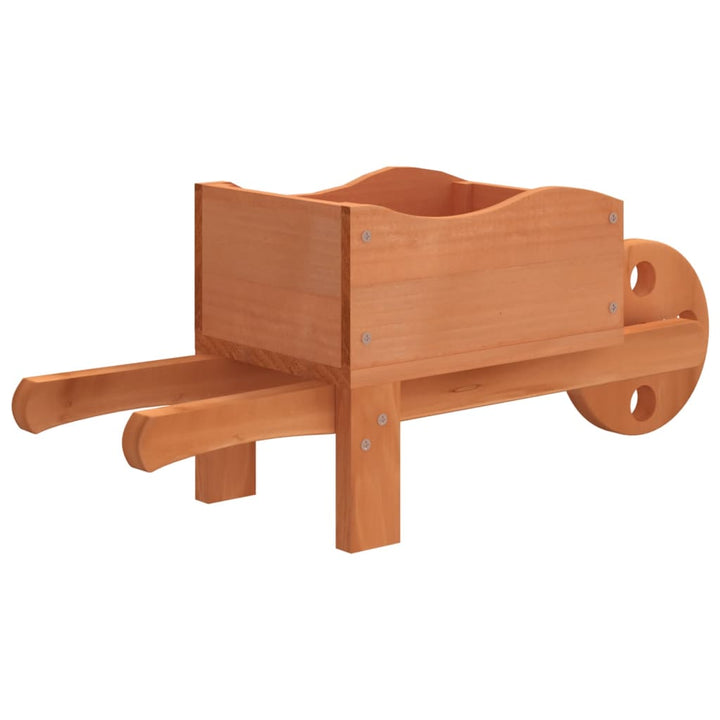 Jardiniere Tip Roabă, 2 Buc., 47X15X19 Cm, Lemn Masiv De Brad