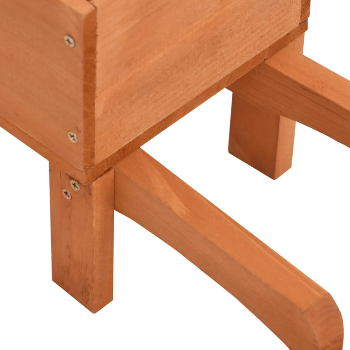 Jardiniere Tip Roabă, 2 Buc., 47X15X19 Cm, Lemn Masiv De Brad