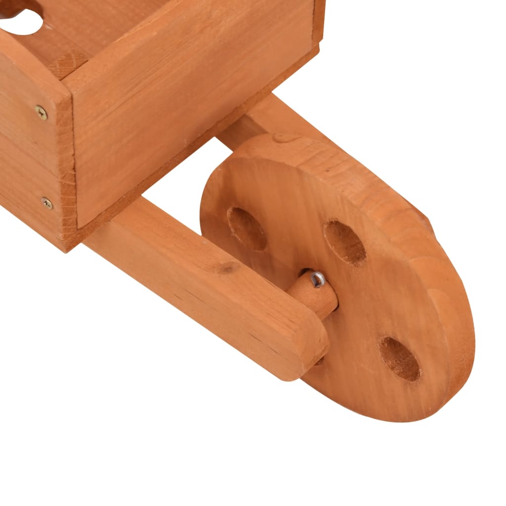 Jardiniere Tip Roabă, 2 Buc., 47X15X19 Cm, Lemn Masiv De Brad