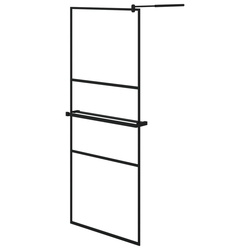 Paravan Duș Walk-In Cu Raft Sticlă Esg/Aluminiu