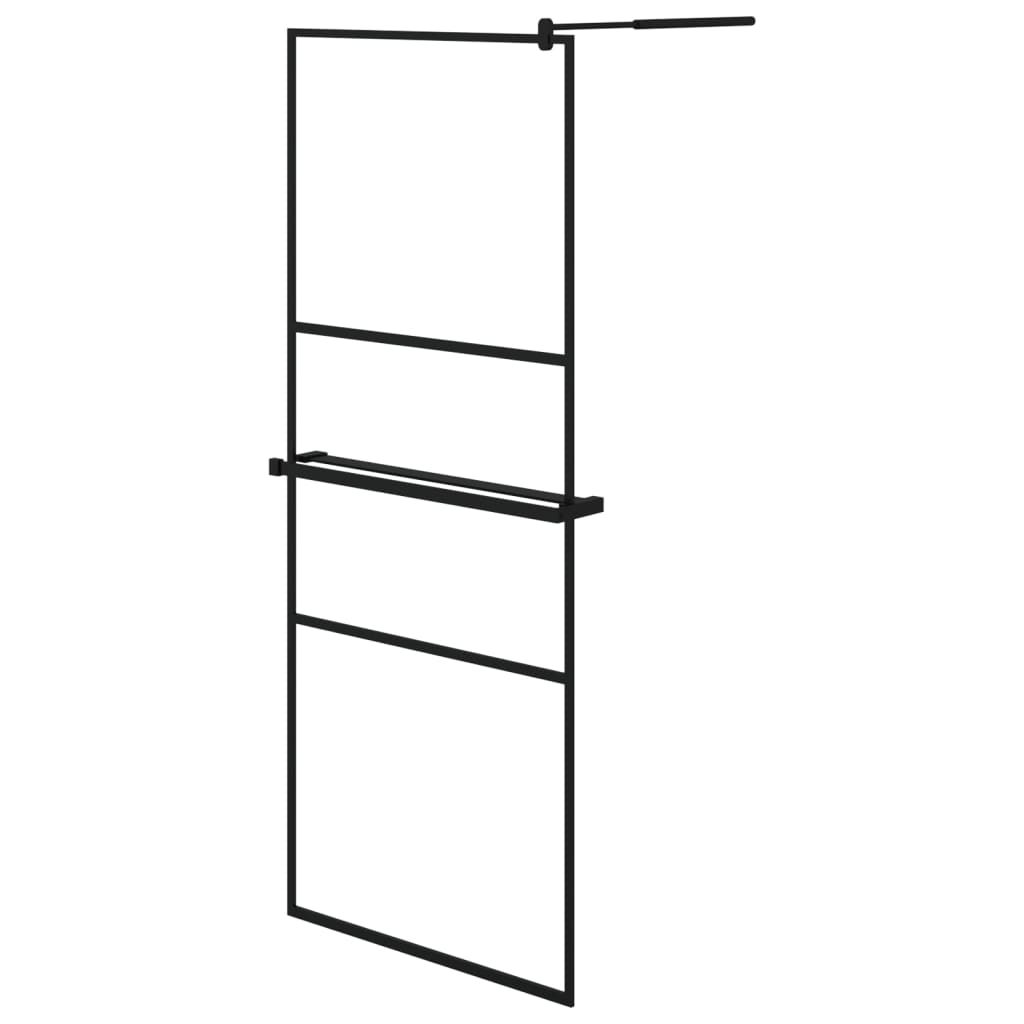 Paravan Duș Walk-In Cu Raft Sticlă Esg/Aluminiu