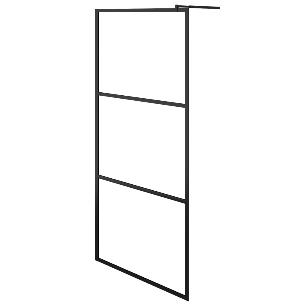 Paravan Duș Walk-In Cu Raft Sticlă Esg/Aluminiu