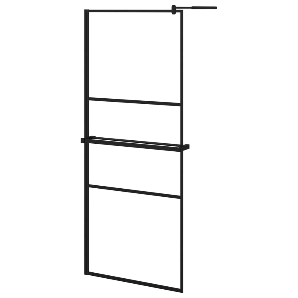 Paravan Duș Walk-In Cu Raft Sticlă Esg/Aluminiu