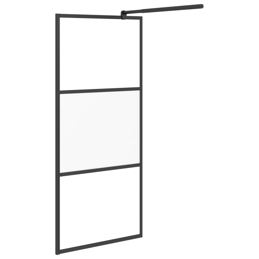 Paravan Duș Walk-In Cu Raft Sticlă Esg/Aluminiu