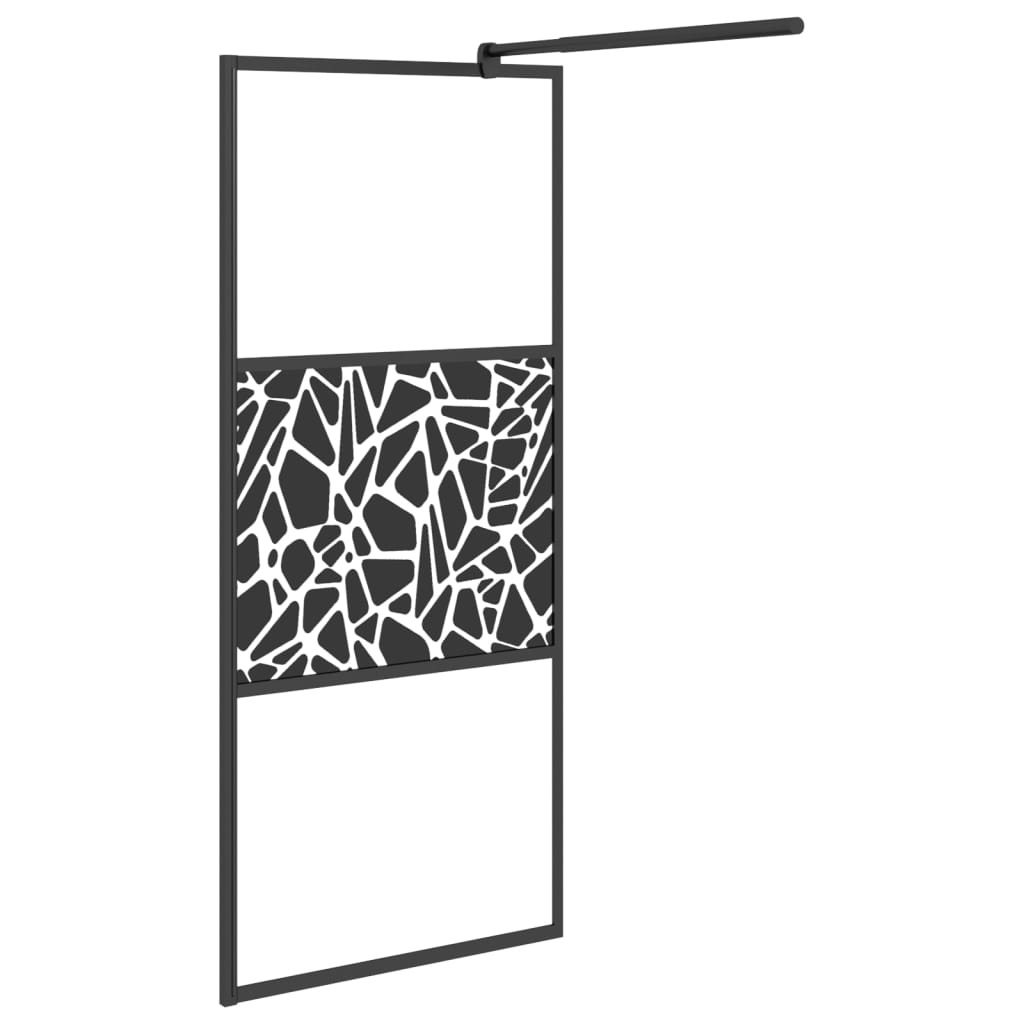 Paravan Duș Walk-In Cu Raft Sticlă Esg/Aluminiu