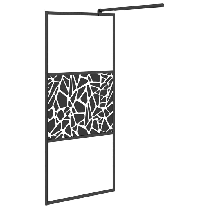 Paravan Duș Walk-In Cu Raft Sticlă Esg/Aluminiu