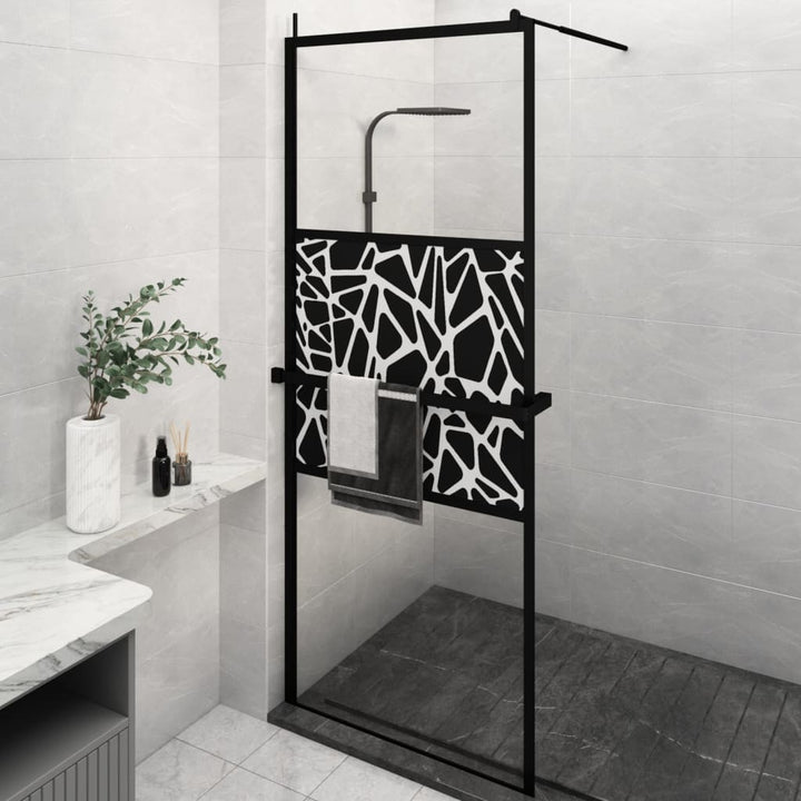 Paravan Duș Walk-In Cu Raft Sticlă Esg/Aluminiu