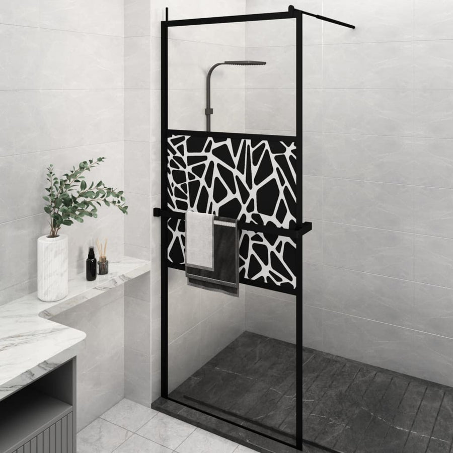 Paravan Duș Walk-In Cu Raft Sticlă Esg/Aluminiu