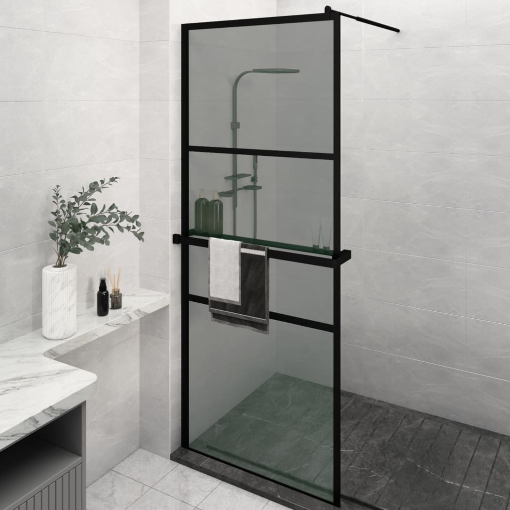 Paravan Duș Walk-In Cu Raft Sticlă Esg/Aluminiu
