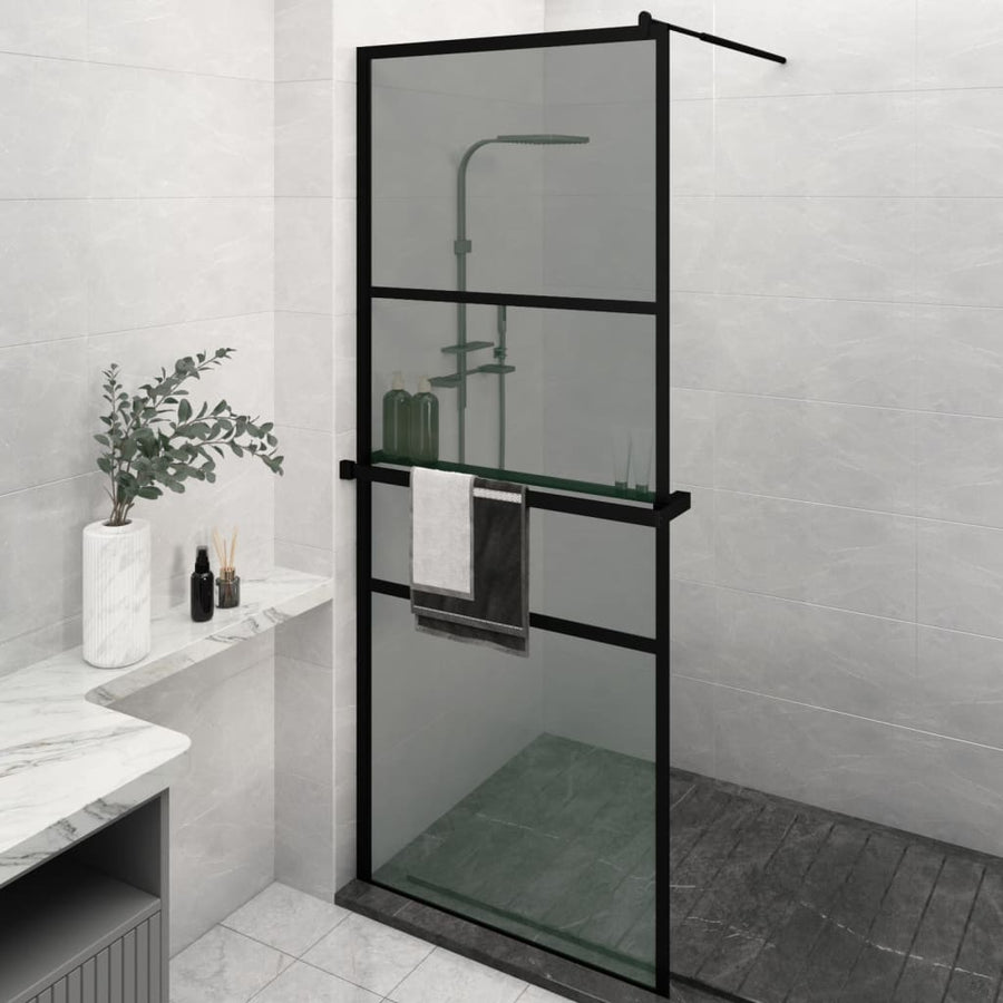 Paravan Duș Walk-In Cu Raft Sticlă Esg/Aluminiu