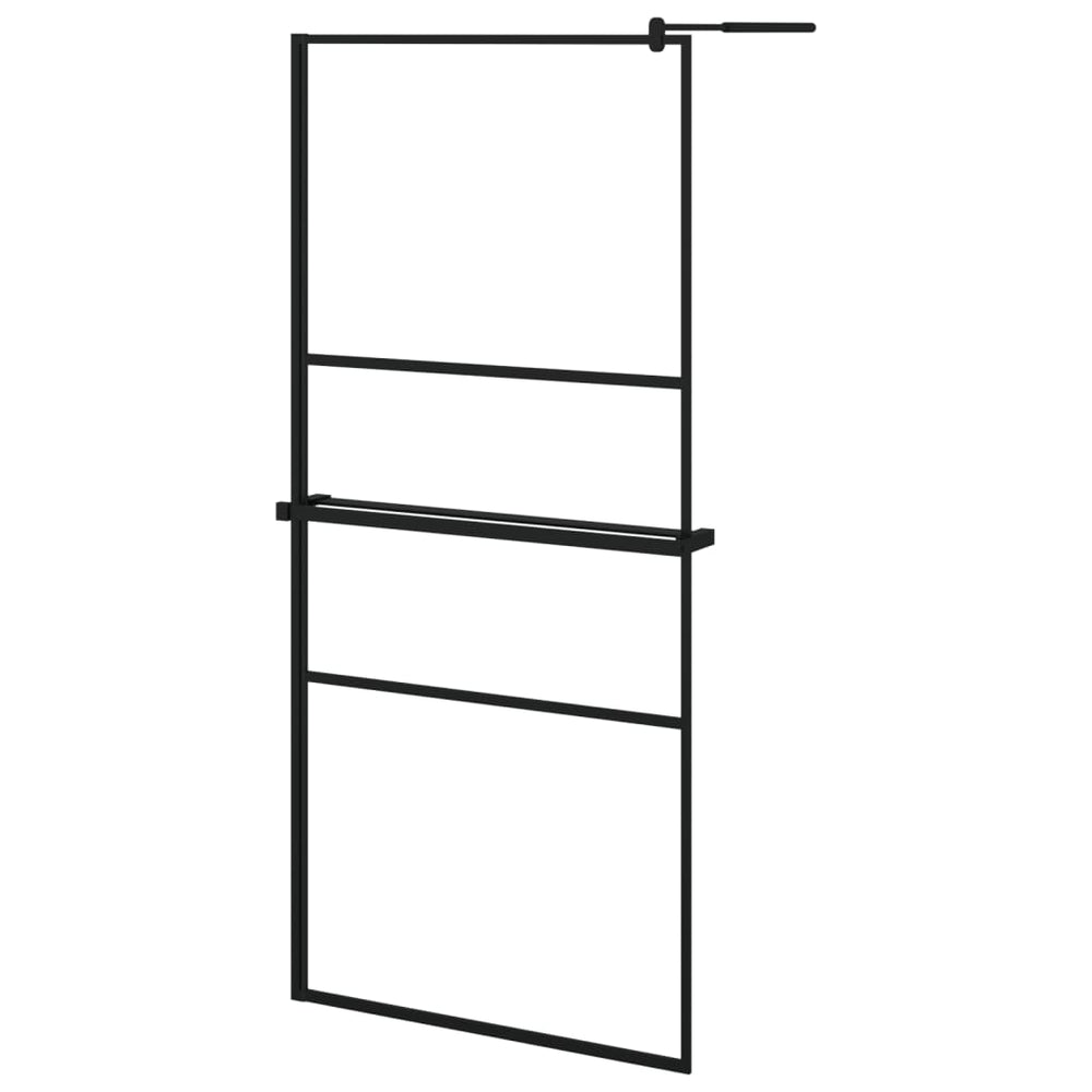 Paravan Duș Walk-In Cu Raft Sticlă Esg/Aluminiu