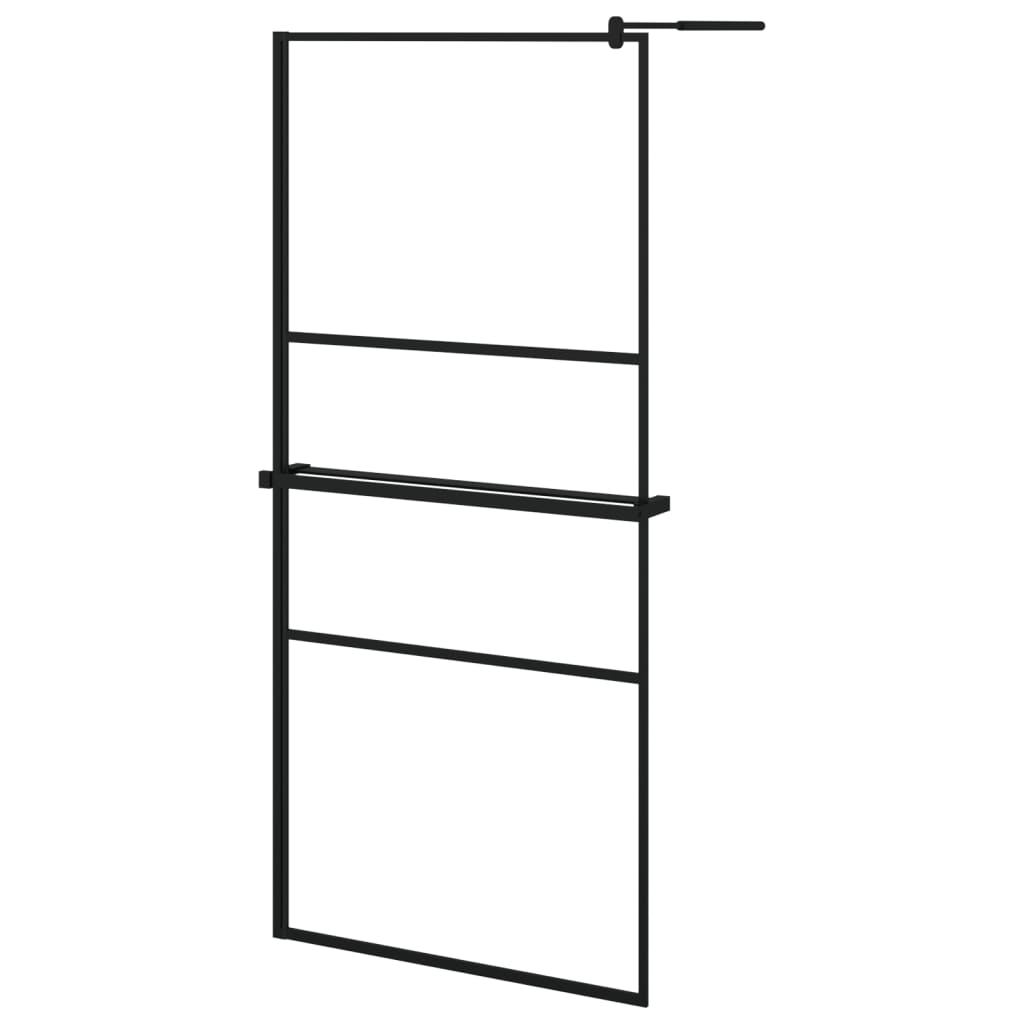 Paravan Duș Walk-In Cu Raft Sticlă Esg/Aluminiu