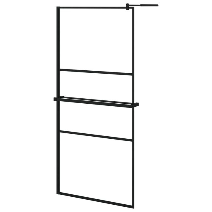 Paravan Duș Walk-In Cu Raft Sticlă Esg/Aluminiu