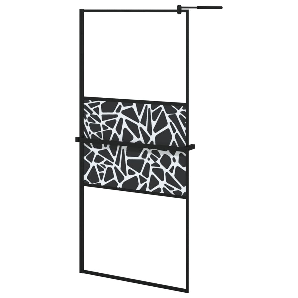 Paravan Duș Walk-In Cu Raft Sticlă Esg/Aluminiu