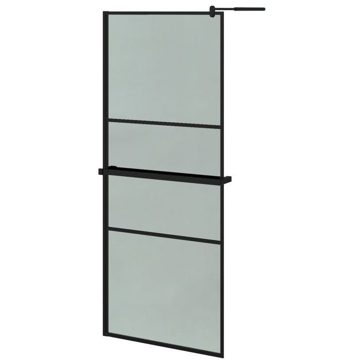 Paravan Duș Walk-In Cu Raft Sticlă Esg/Aluminiu