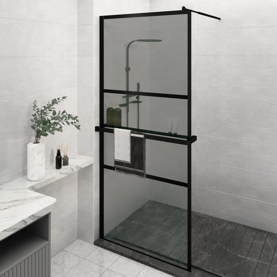 Paravan Duș Walk-In Cu Raft Sticlă Esg/Aluminiu