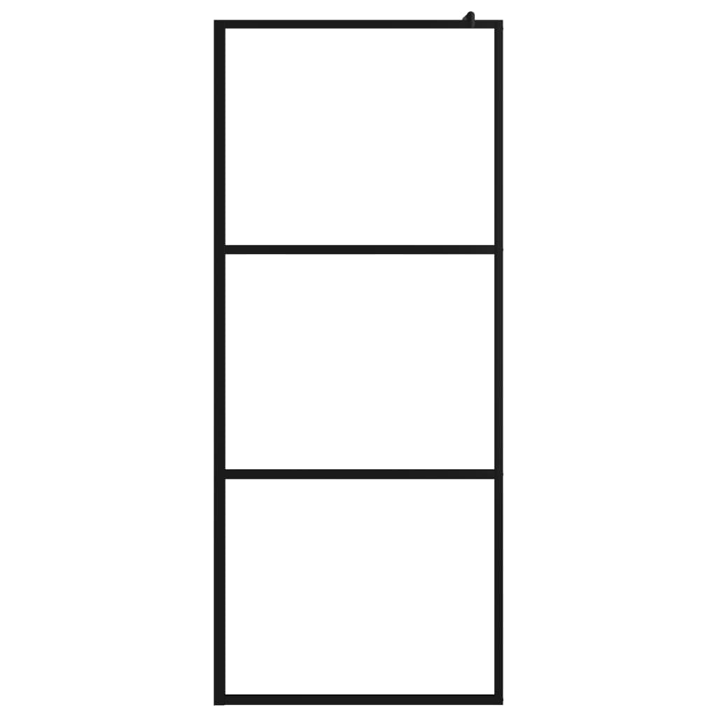 Paravan Duș Walk-In Cu Raft 100X195Cm Sticlă Esg/Aluminiu