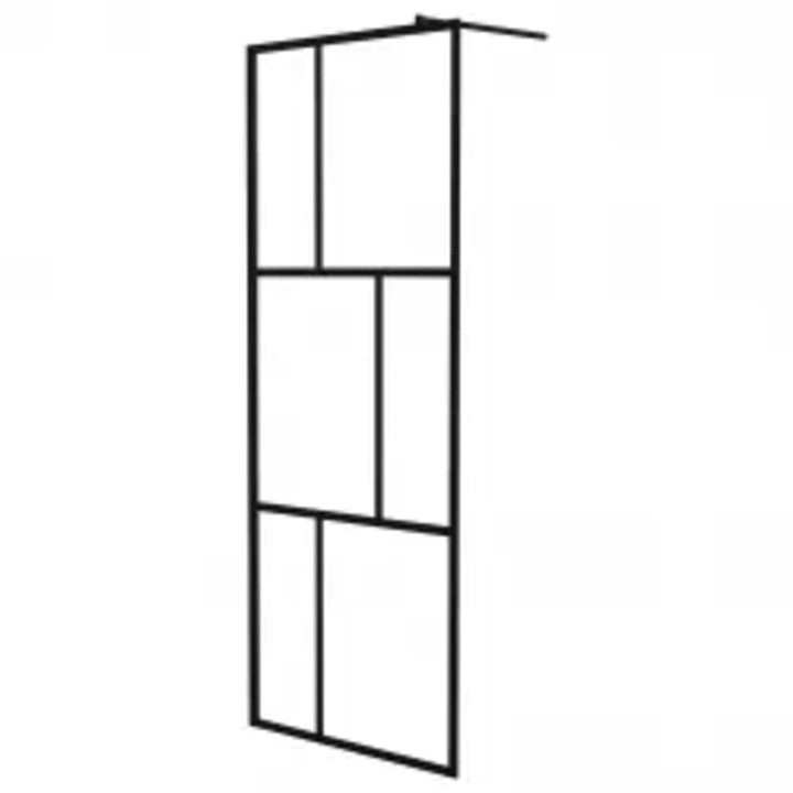 Paravan Duș Walk-In Cu Raft 100X195Cm Sticlă Esg/Aluminiu