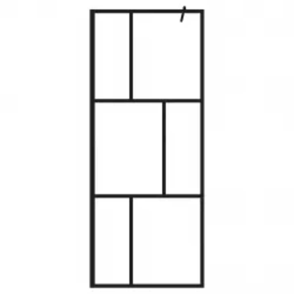 Paravan Duș Walk-In Cu Raft 100X195Cm Sticlă Esg/Aluminiu