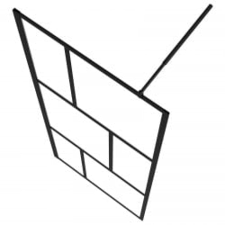 Paravan Duș Walk-In Cu Raft 100X195Cm Sticlă Esg/Aluminiu
