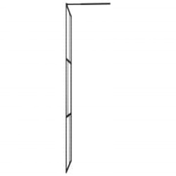 Paravan Duș Walk-In Cu Raft 100X195Cm Sticlă Esg/Aluminiu