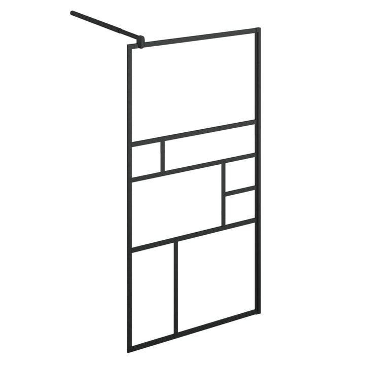 Paravan Duș Walk-In Cu Raft 100X195Cm Sticlă Esg/Aluminiu