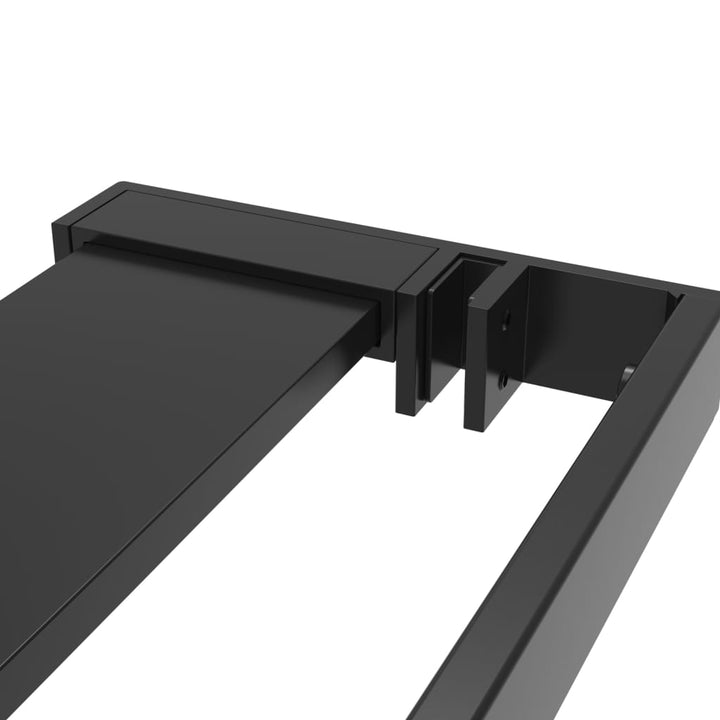 Paravan Duș Walk-In Cu Raft 100X195Cm Sticlă Esg/Aluminiu