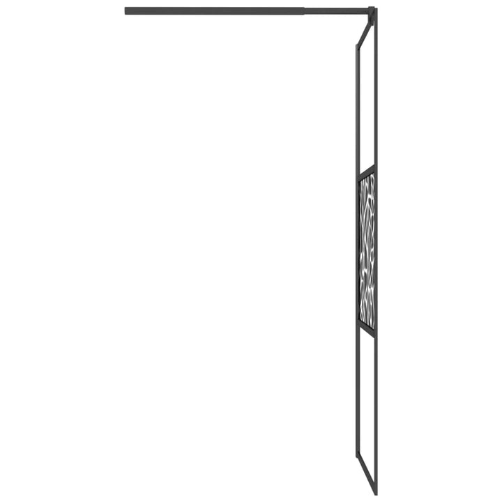 Paravan Duș Walk-In Cu Raft 100X195Cm Sticlă Esg/Aluminiu