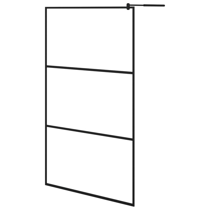 Paravan Duș Walk-In Cu Raft 115X195Cm Sticlă Esg/Aluminiu
