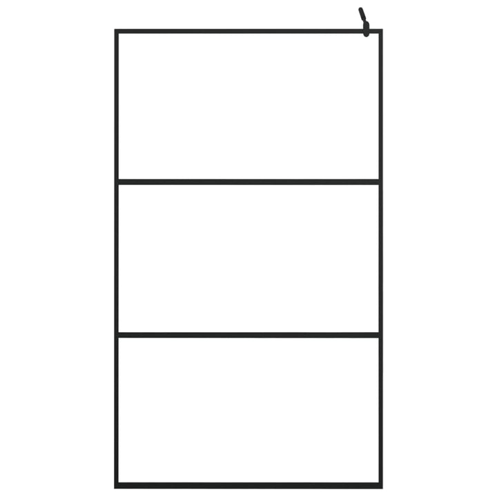Paravan Duș Walk-In Cu Raft 115X195Cm Sticlă Esg/Aluminiu