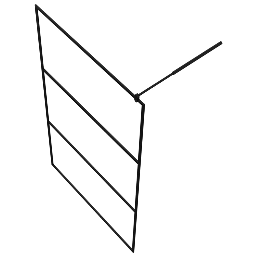 Paravan Duș Walk-In Cu Raft 115X195Cm Sticlă Esg/Aluminiu