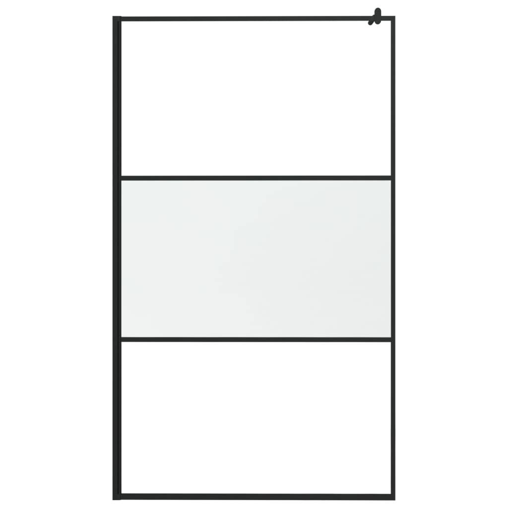 Paravan Duș Walk-In Cu Raft 115X195Cm Sticlă Esg/Aluminiu