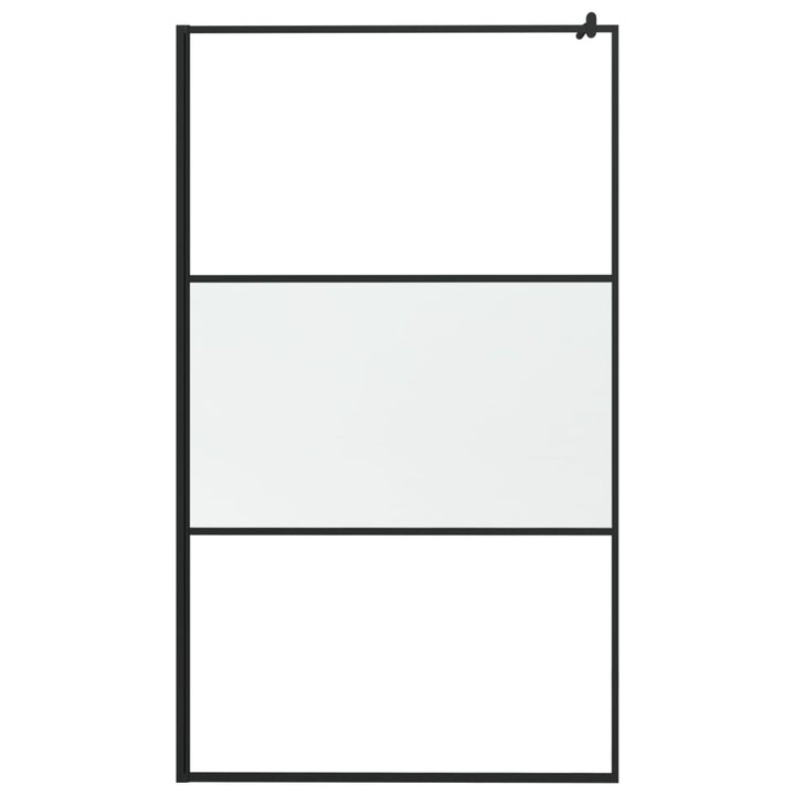 Paravan Duș Walk-In Cu Raft 115X195Cm Sticlă Esg/Aluminiu
