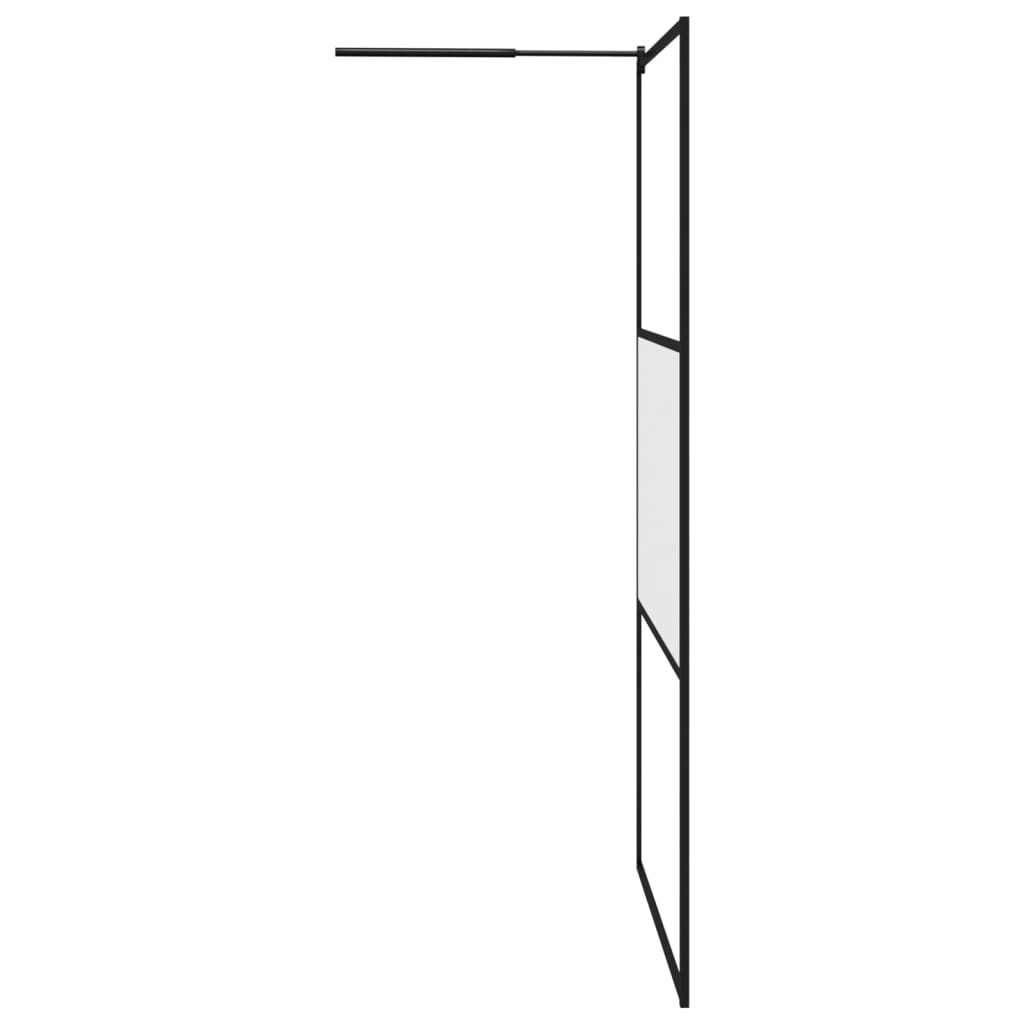 Paravan Duș Walk-In Cu Raft 115X195Cm Sticlă Esg/Aluminiu