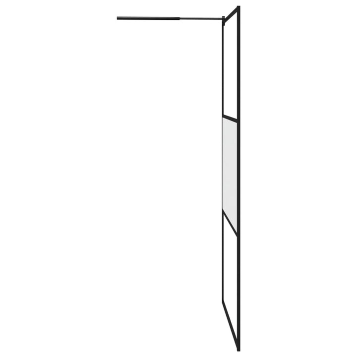 Paravan Duș Walk-In Cu Raft 115X195Cm Sticlă Esg/Aluminiu