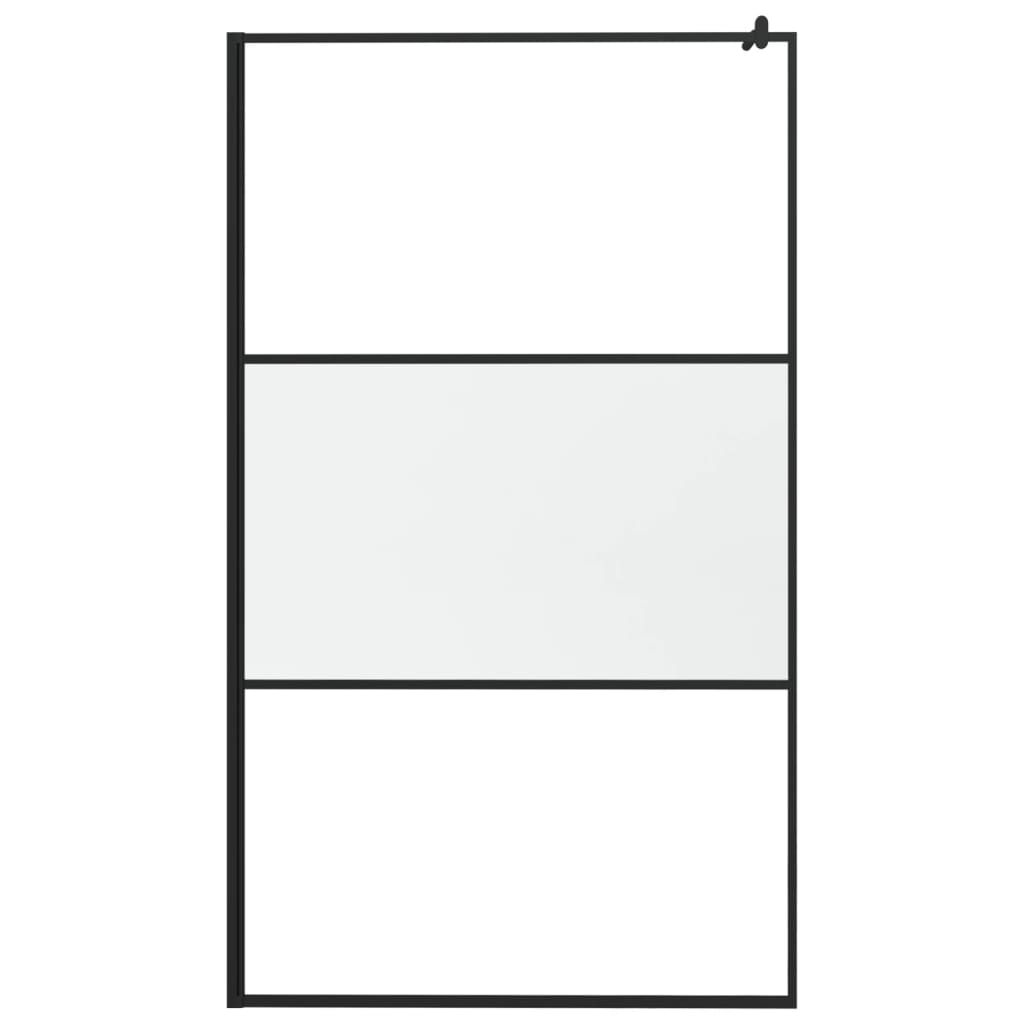 Paravan Duș Walk-In Cu Raft 115X195Cm Sticlă Esg/Aluminiu