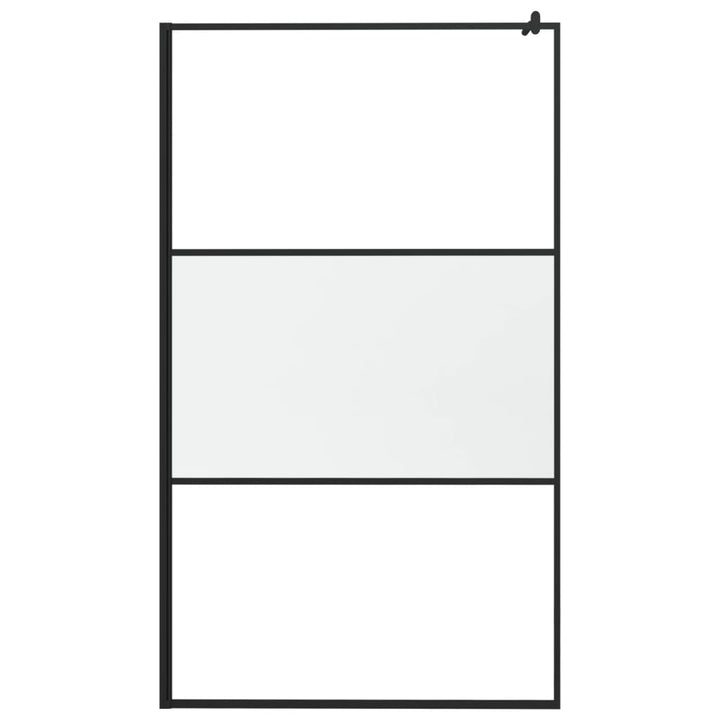 Paravan Duș Walk-In Cu Raft 115X195Cm Sticlă Esg/Aluminiu