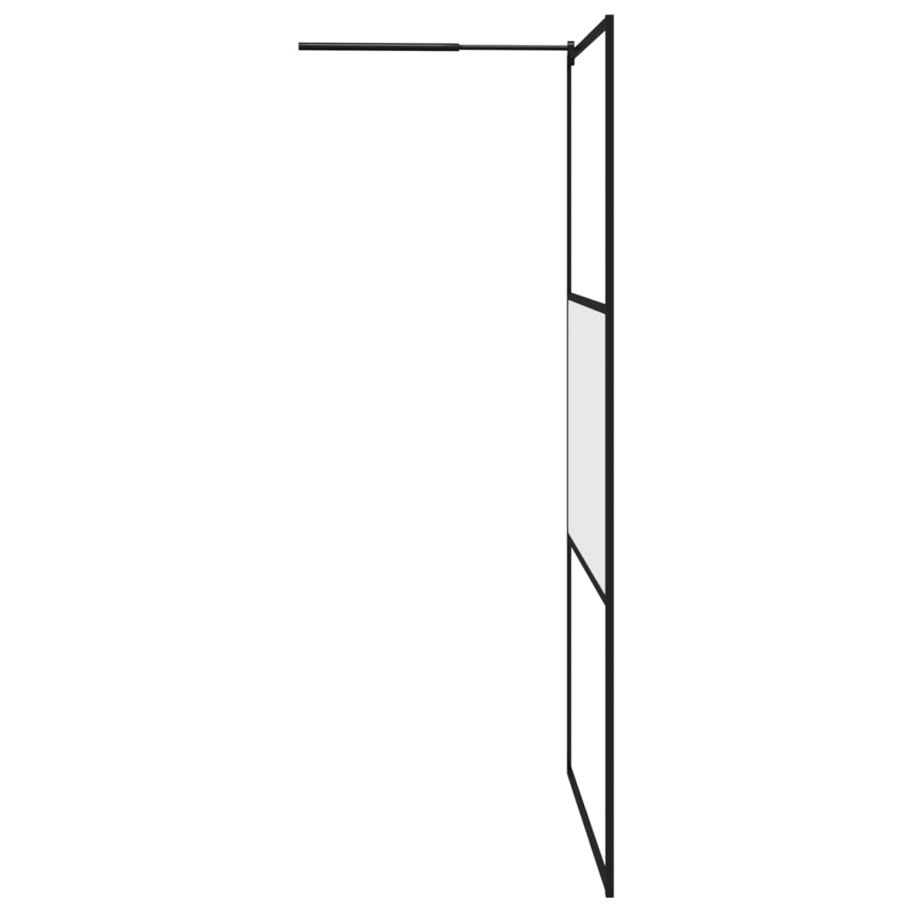 Paravan Duș Walk-In Cu Raft 115X195Cm Sticlă Esg/Aluminiu