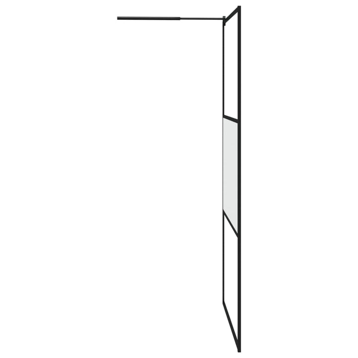Paravan Duș Walk-In Cu Raft 115X195Cm Sticlă Esg/Aluminiu