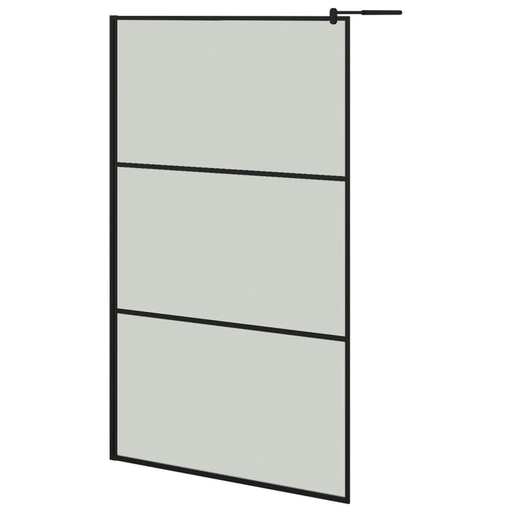 Paravan Duș Walk-In Cu Raft 115X195Cm Sticlă Esg/Aluminiu