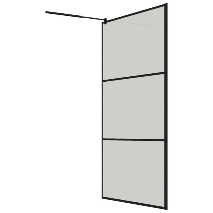 Paravan Duș Walk-In Cu Raft 115X195Cm Sticlă Esg/Aluminiu