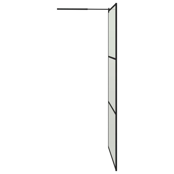 Paravan Duș Walk-In Cu Raft 115X195Cm Sticlă Esg/Aluminiu