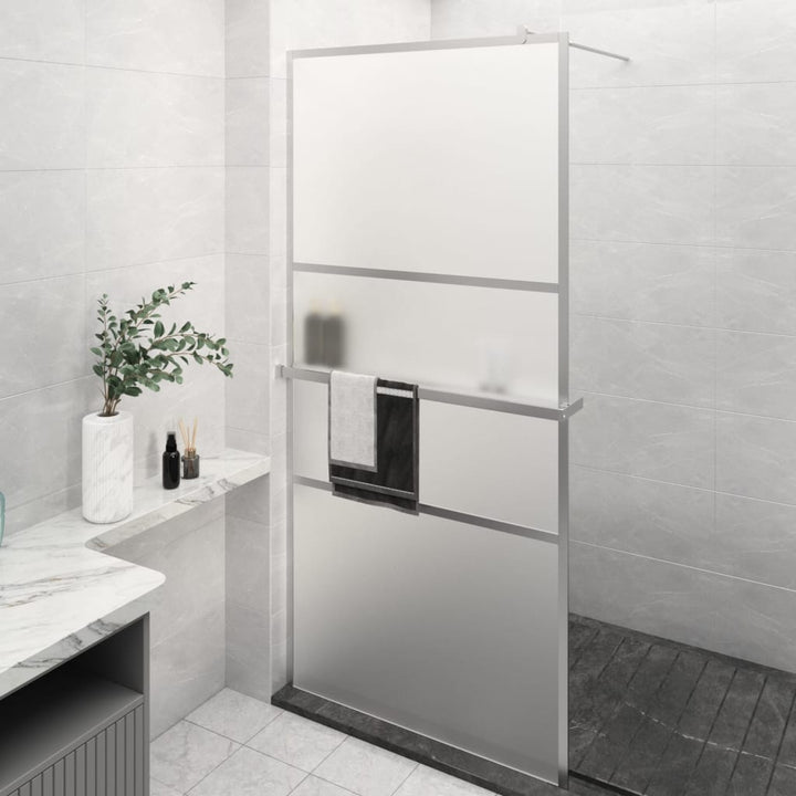 Paravan Duș Walk-In Cu Raft Sticlă Esg/Aluminiu