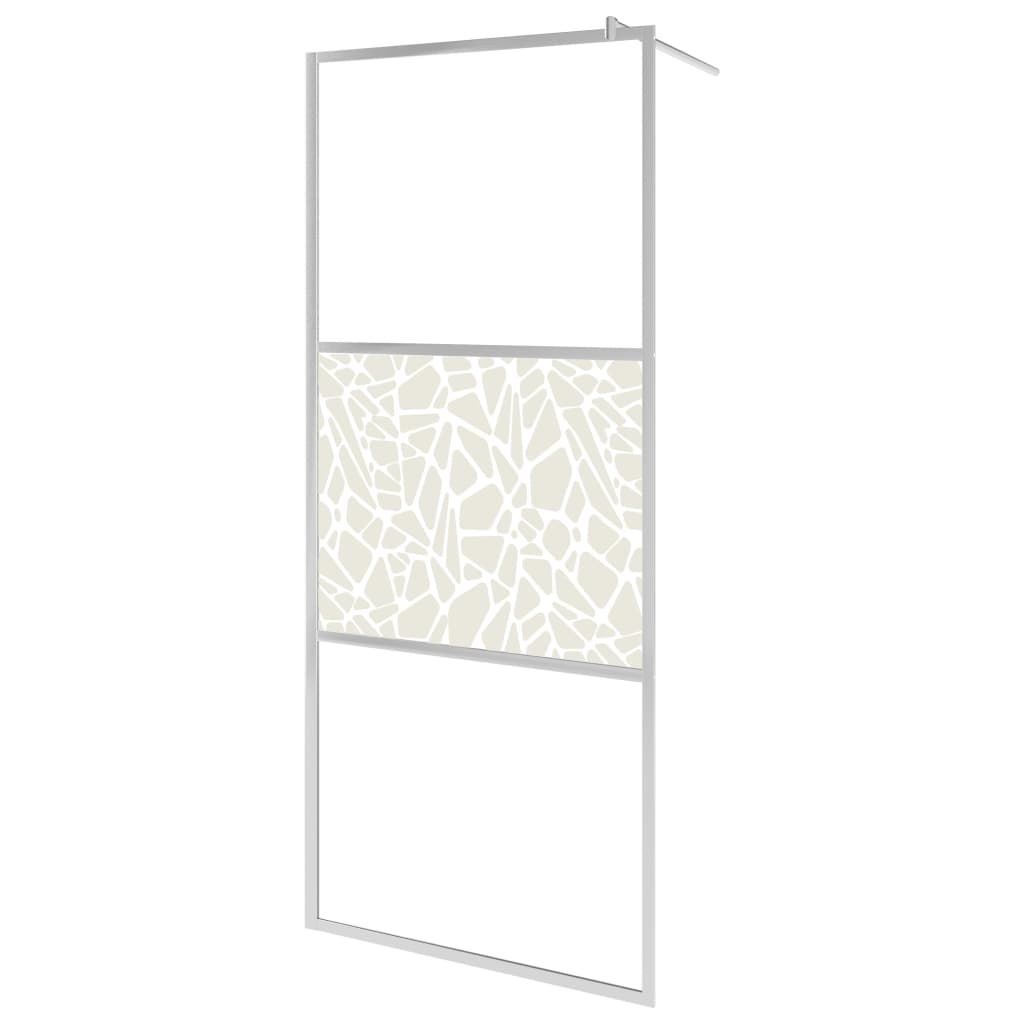 Paravan Duș Walk-In Cu Raft Sticlă Esg/Aluminiu