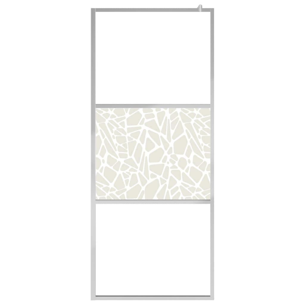 Paravan Duș Walk-In Cu Raft Sticlă Esg/Aluminiu