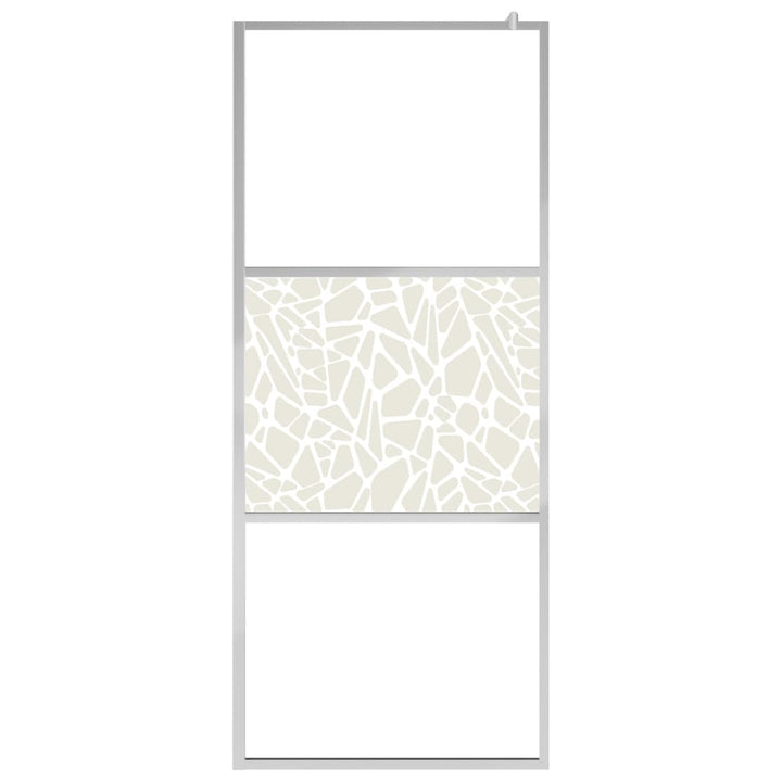 Paravan Duș Walk-In Cu Raft Sticlă Esg/Aluminiu