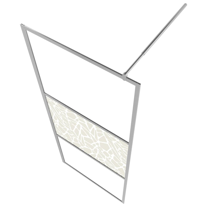 Paravan Duș Walk-In Cu Raft Sticlă Esg/Aluminiu