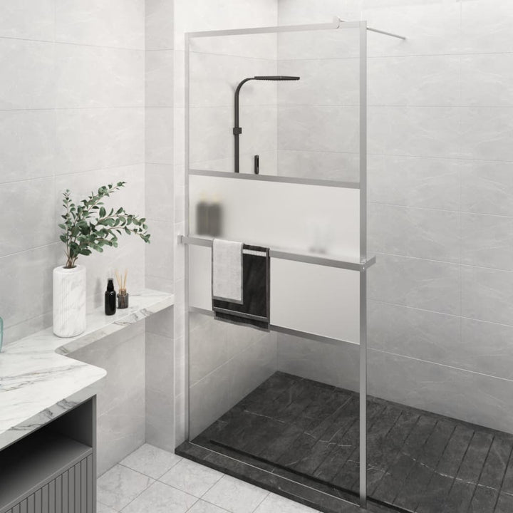 Paravan Duș Walk-In Cu Raft Sticlă Esg/Aluminiu